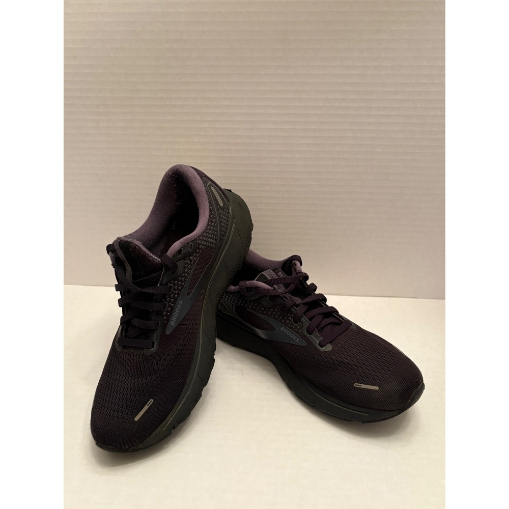 Brooks Ghost 14 Womens Running Shoes Black Neutral Cushion Sneakers
